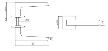 ProGriff TD- Edge auf Rosette– Edelstahl